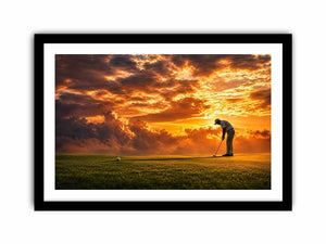   golf sunset office canvas art