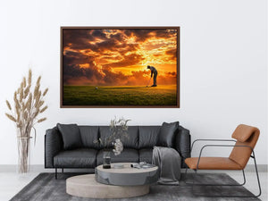   golf sunset office canvas art