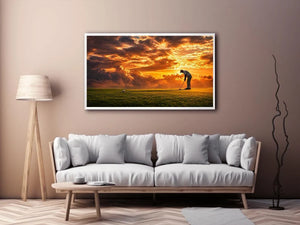   golf sunset office canvas art