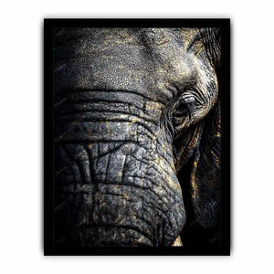   elephant portrait gold canvas art