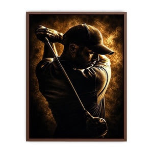   moody golfer mancave canvas art