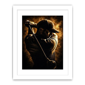  moody golfer mancave canvas art