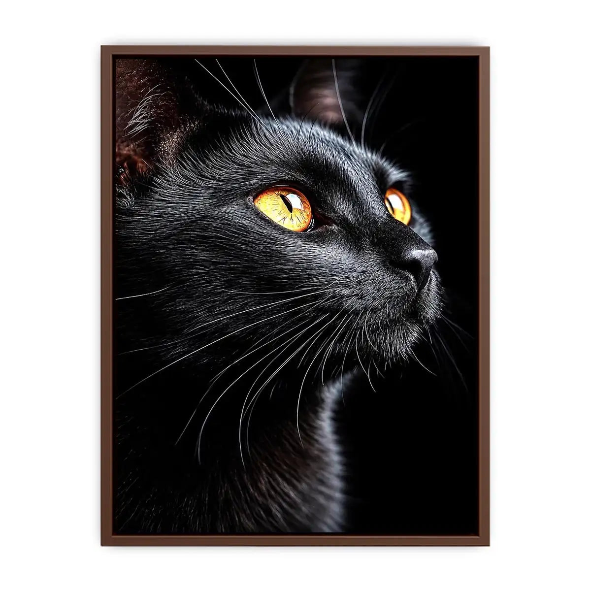   black cat portrait modern canvas print