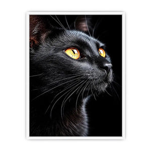   black cat portrait modern canvas print