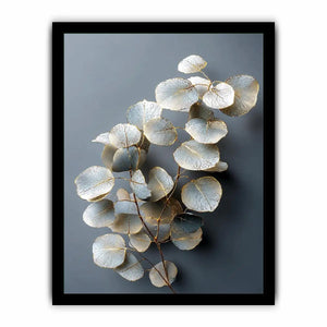   white botanical canvas print