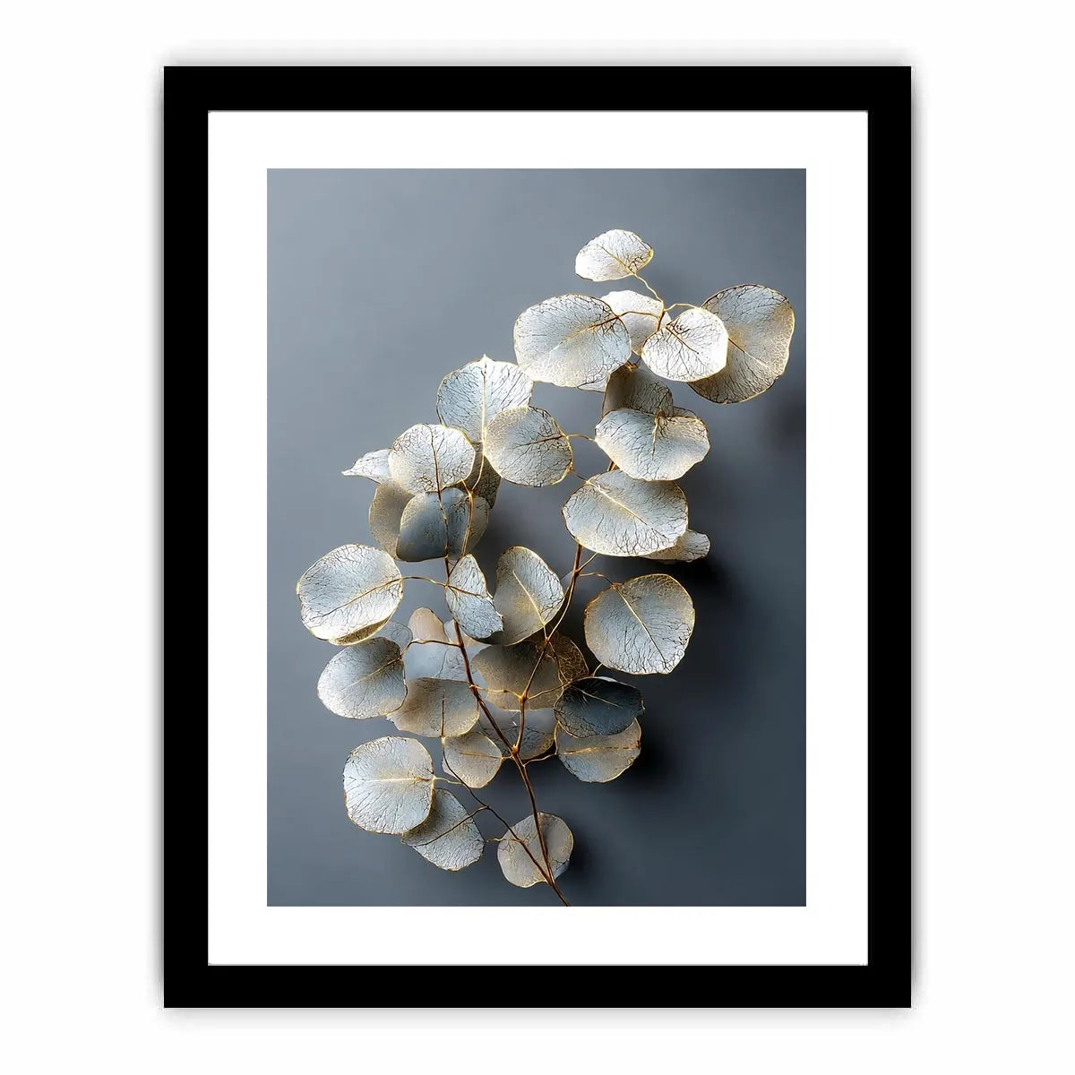   white botanical canvas print