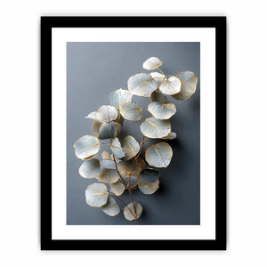   white botanical canvas print