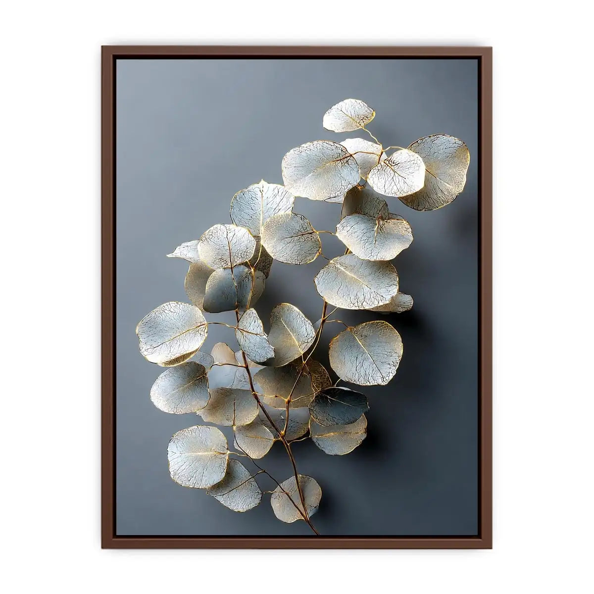   white botanical canvas print