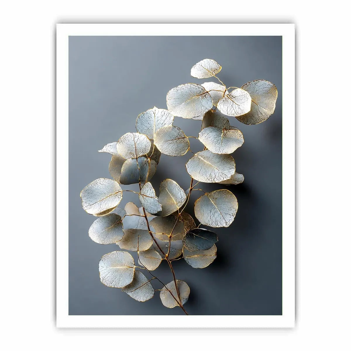   white botanical canvas print