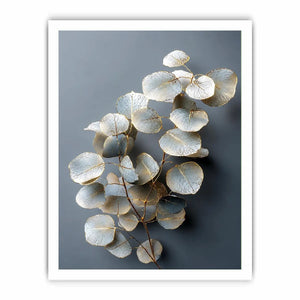   white botanical canvas print