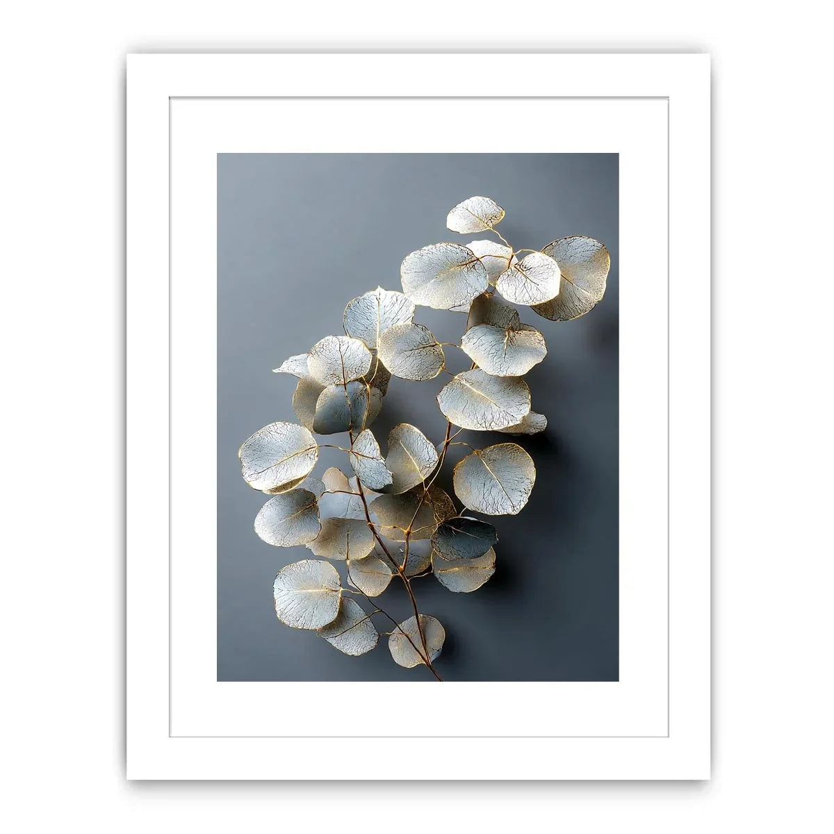   white botanical canvas print