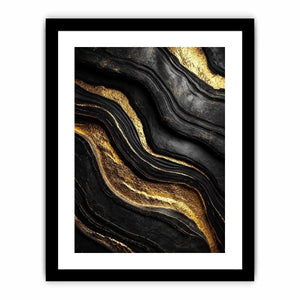   black gold abstract wall art