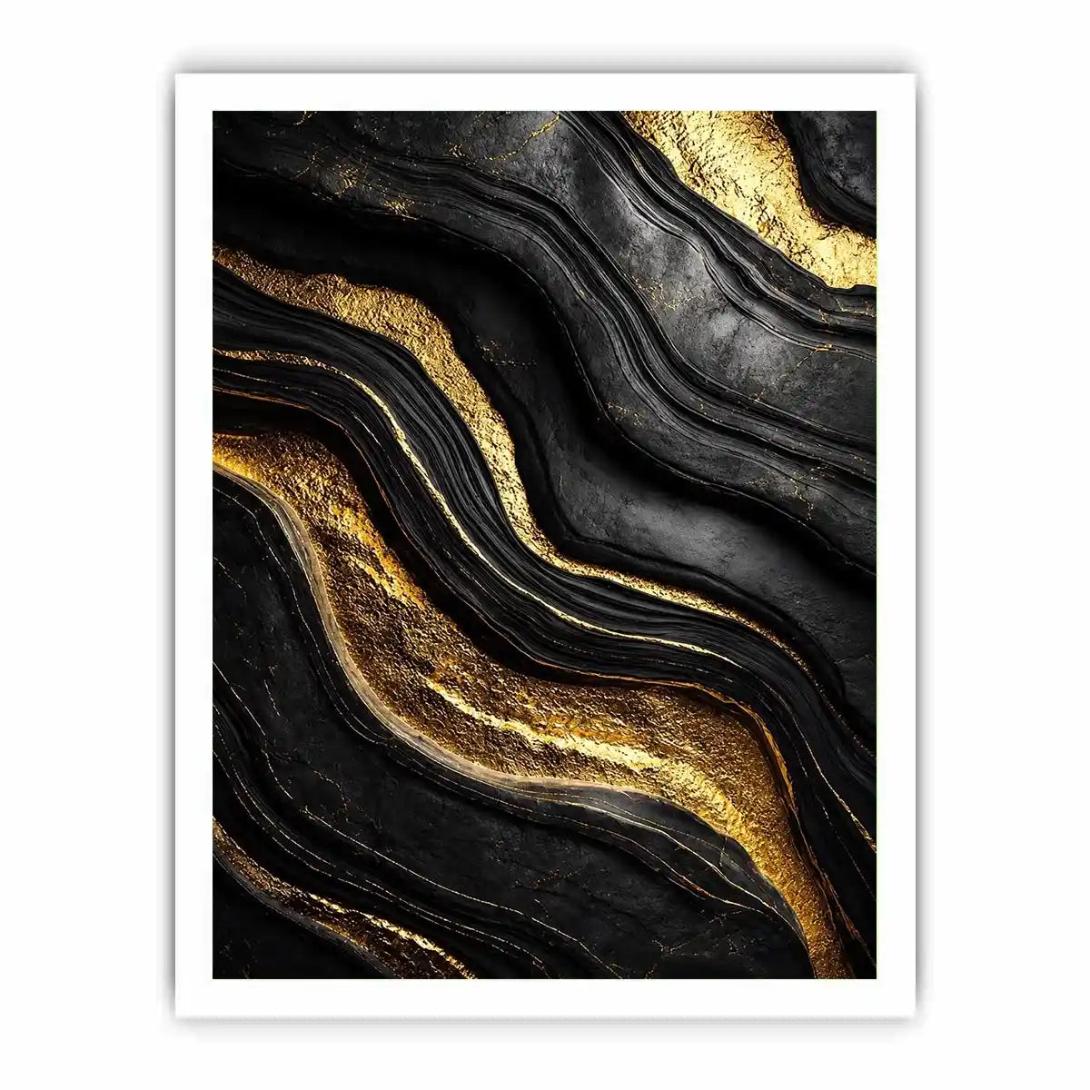   black gold abstract wall art