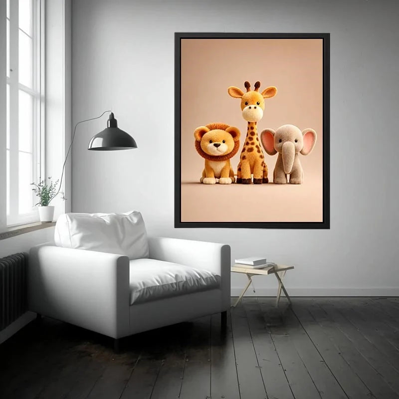   cute safari animal canvas