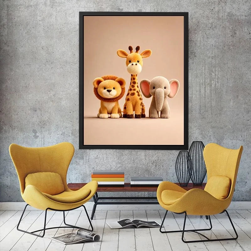   cute safari animal canvas
