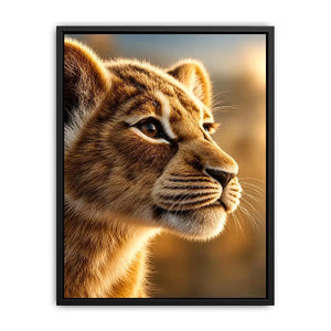  lion cub portrait canvas