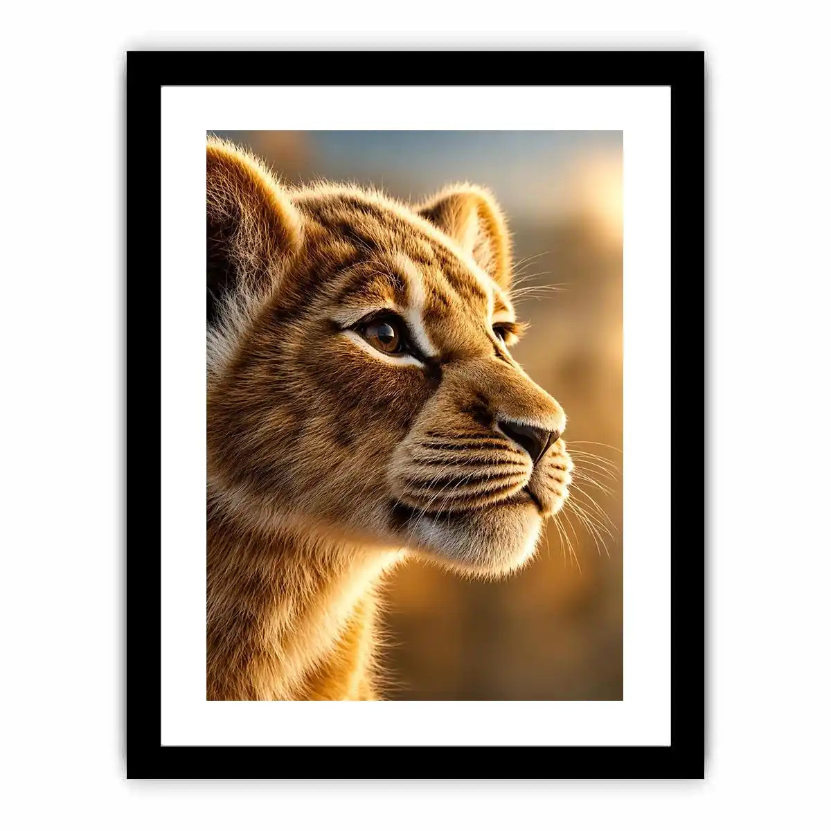   lion cub portrait canvas