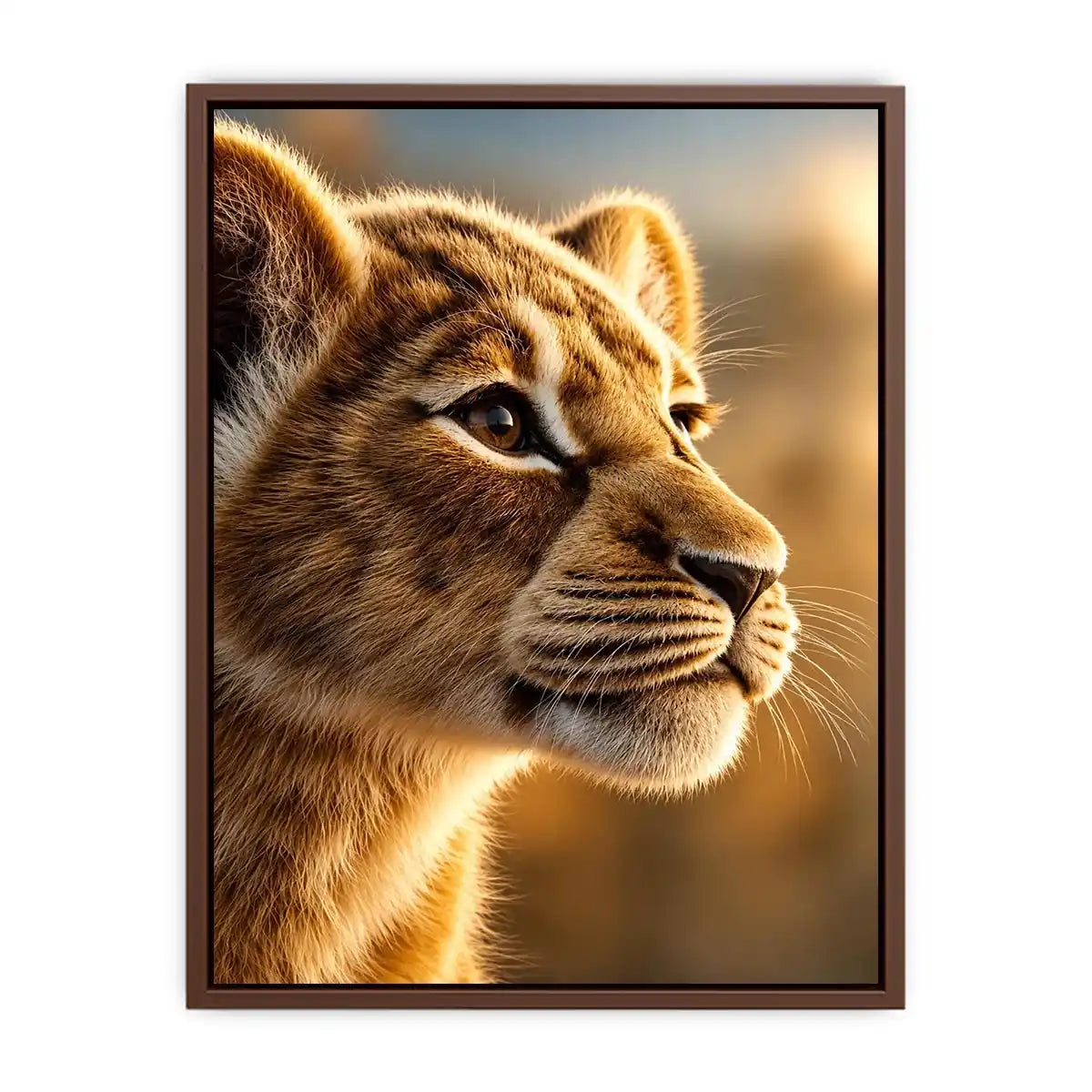   lion cub portrait canvas