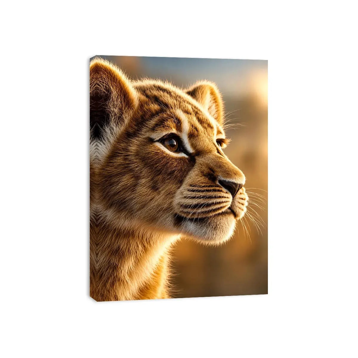   lion cub portrait canvas