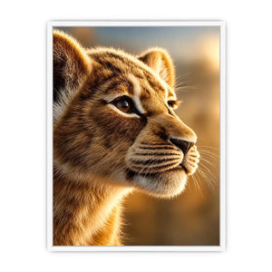   lion cub portrait canvas