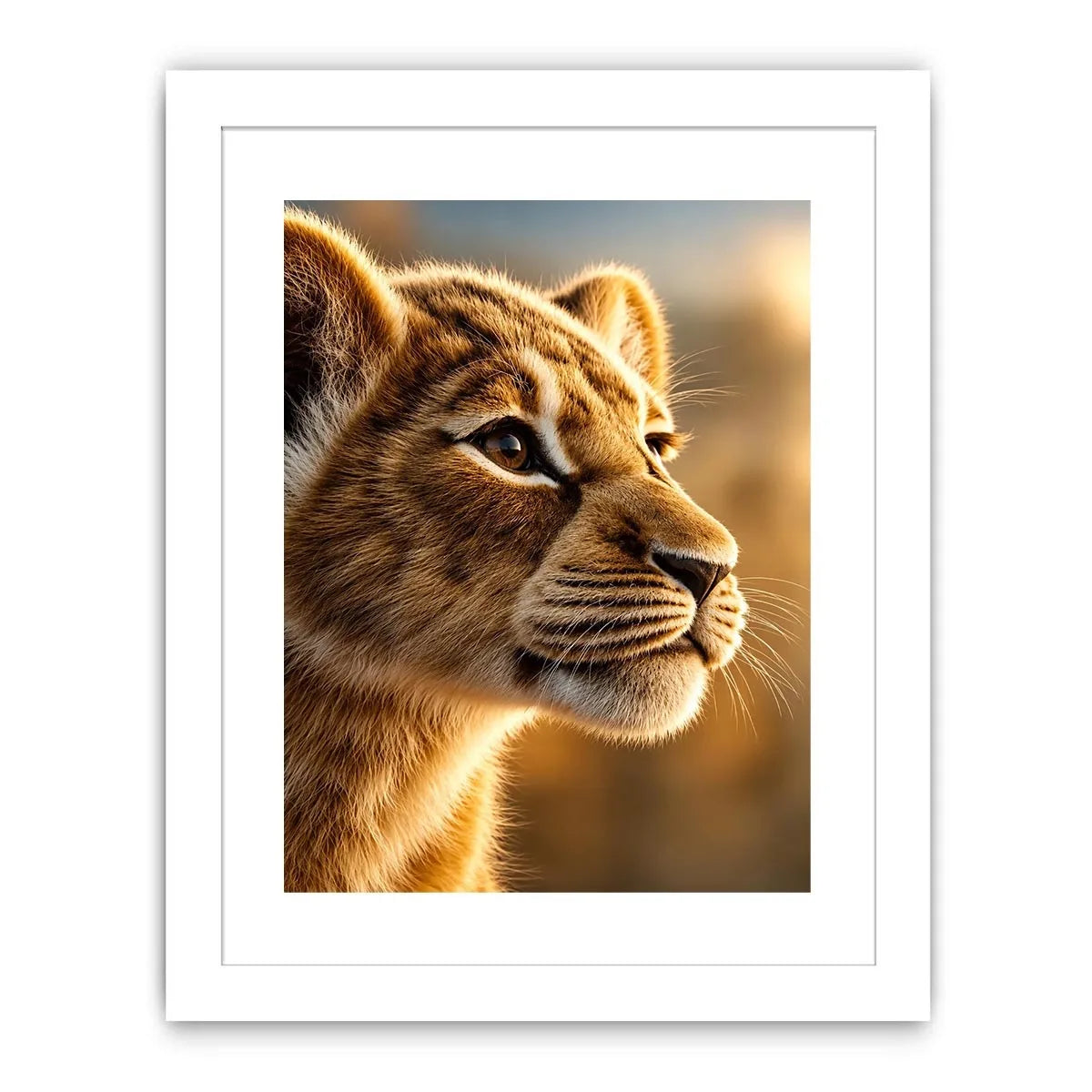  lion cub portrait canvas