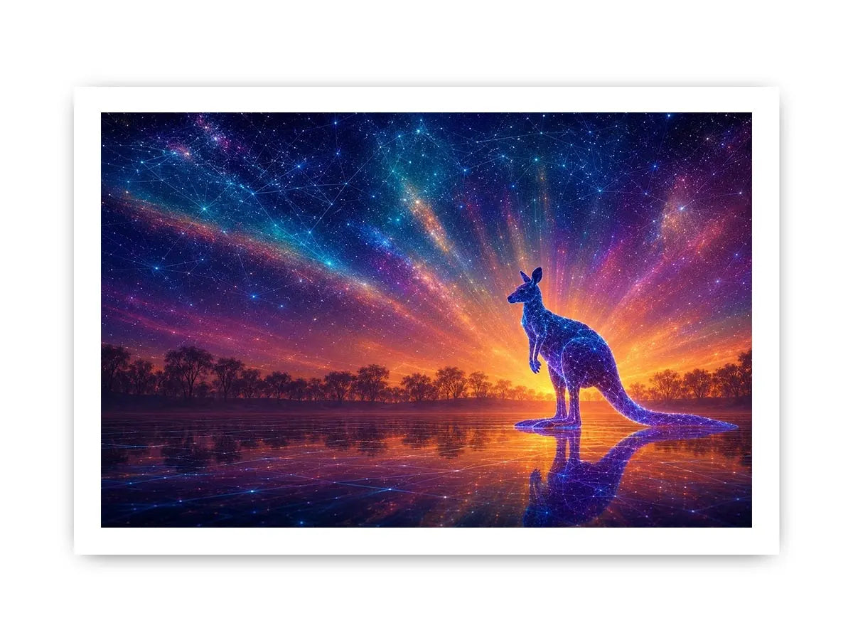   cosmic kangaroo canvas print