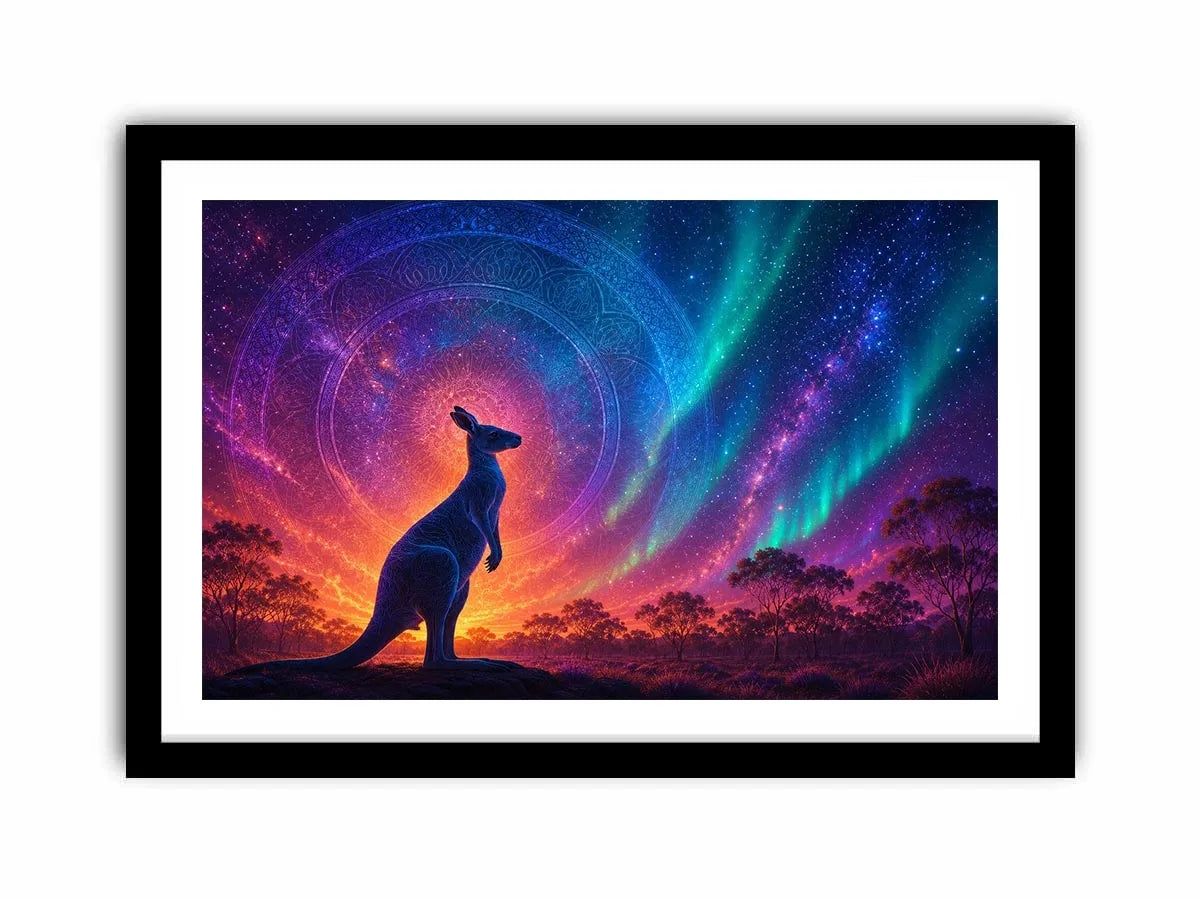   aurora kangaroo wall art