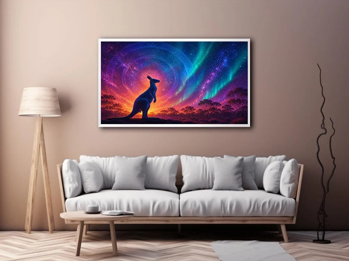   aurora kangaroo wall art