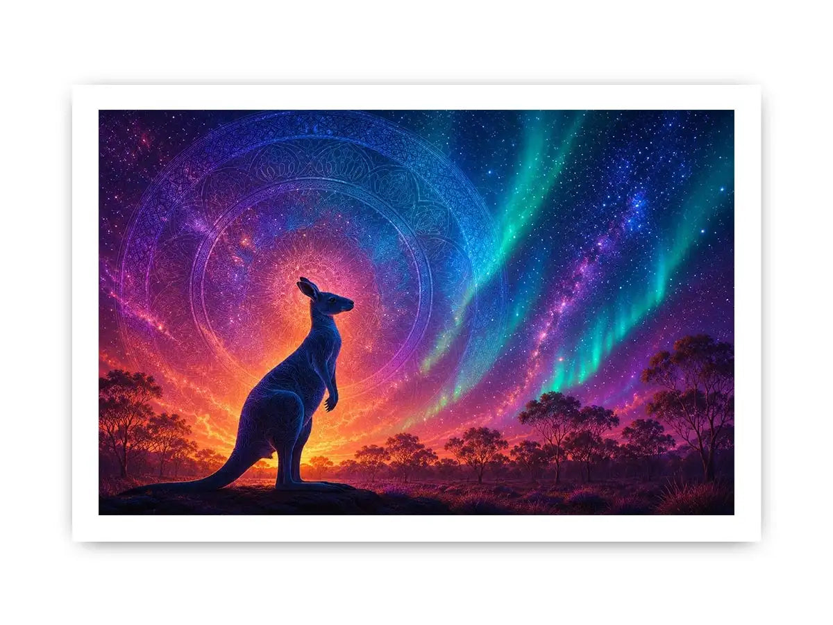  aurora kangaroo wall art