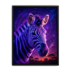   purple zebra portrait art