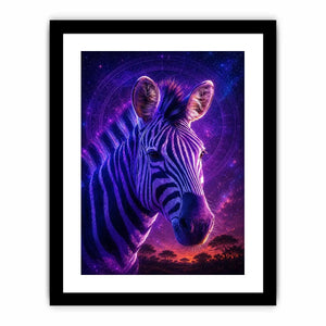   purple zebra portrait art