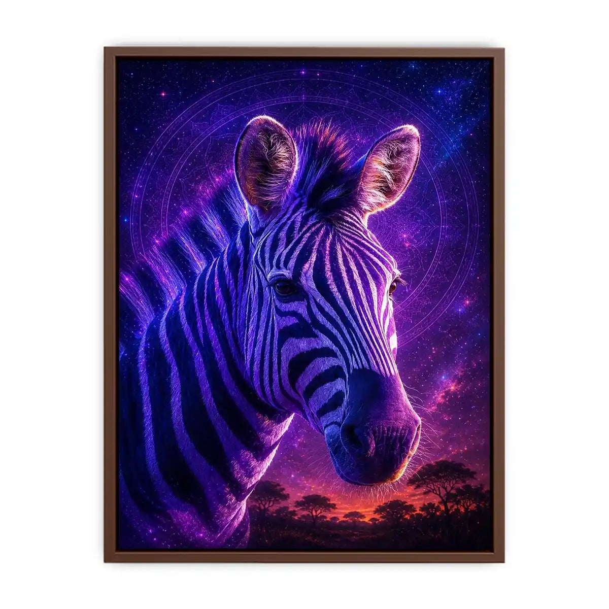   purple zebra portrait art
