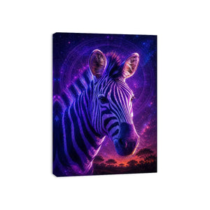   purple zebra portrait art