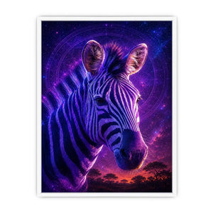   purple zebra portrait art
