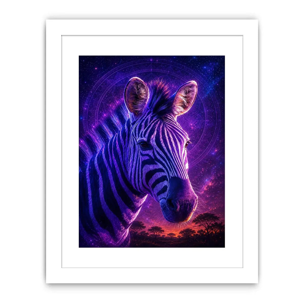   purple zebra portrait art