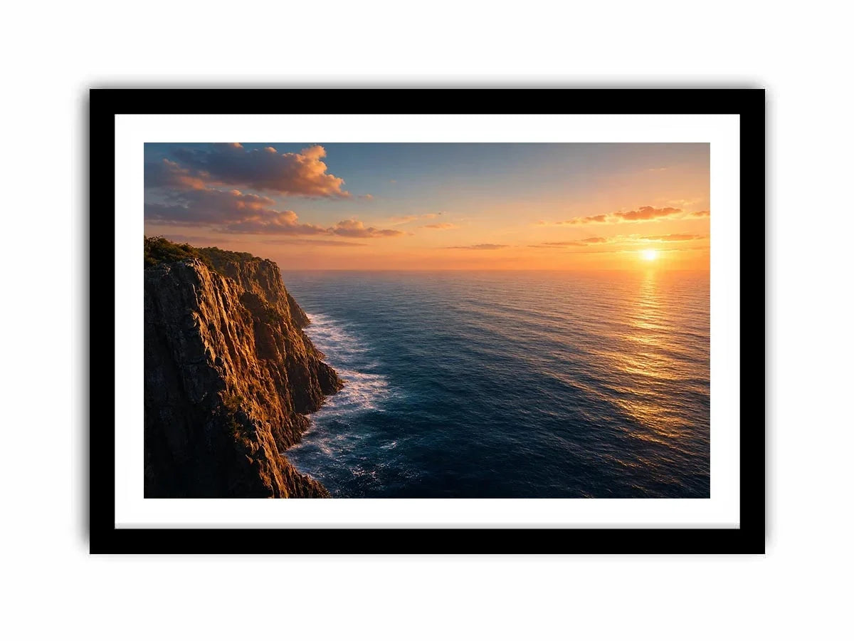   coastal cliff ocean canvas print living room