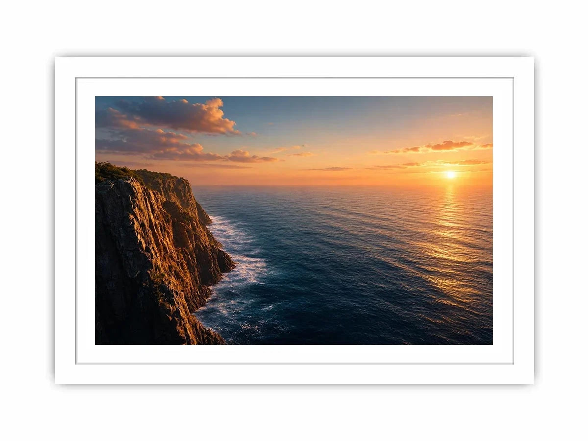   coastal cliff ocean canvas print living room