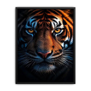   dramatic tiger portrait canvas art office