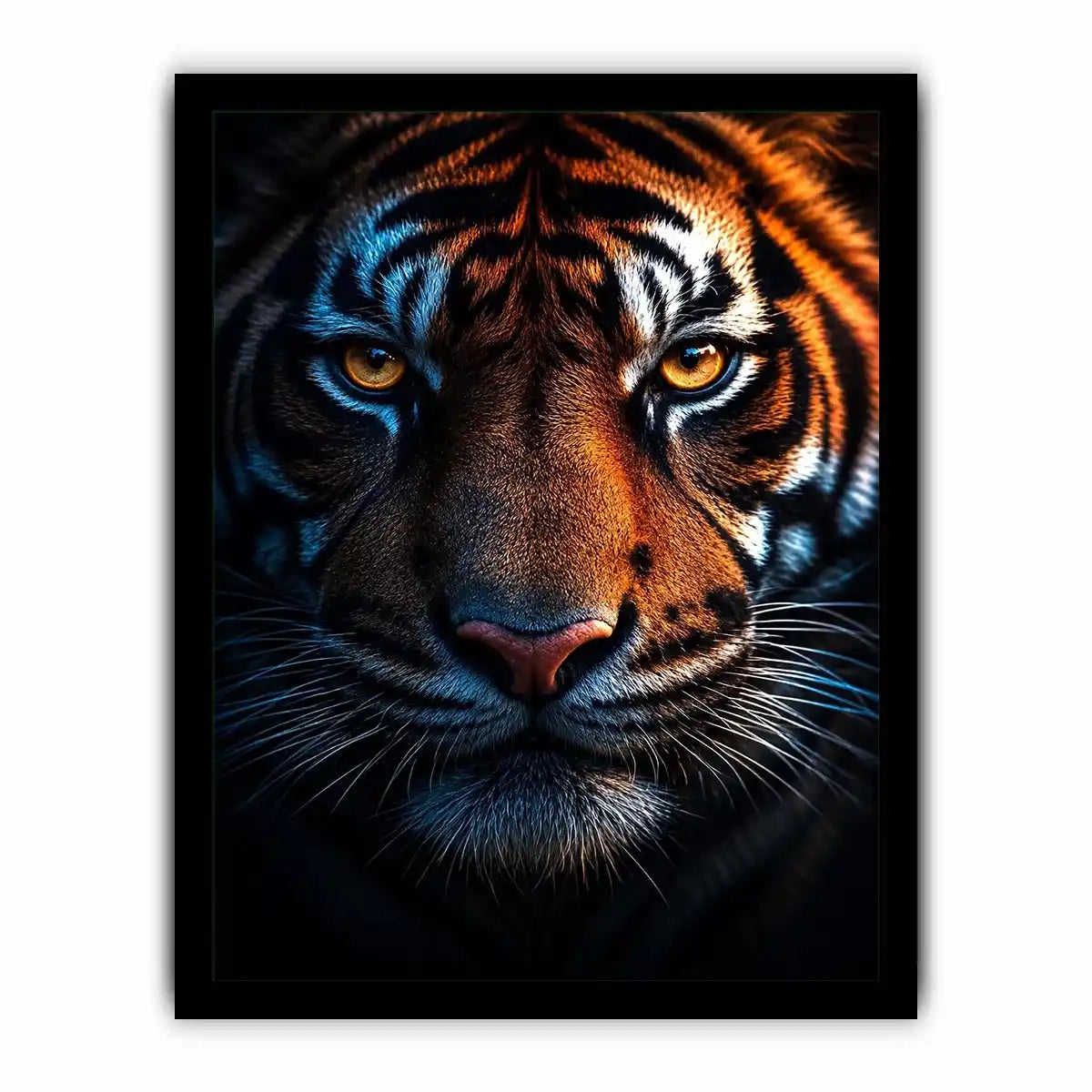   dramatic tiger portrait canvas art office