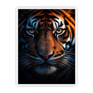   dramatic tiger portrait canvas art office