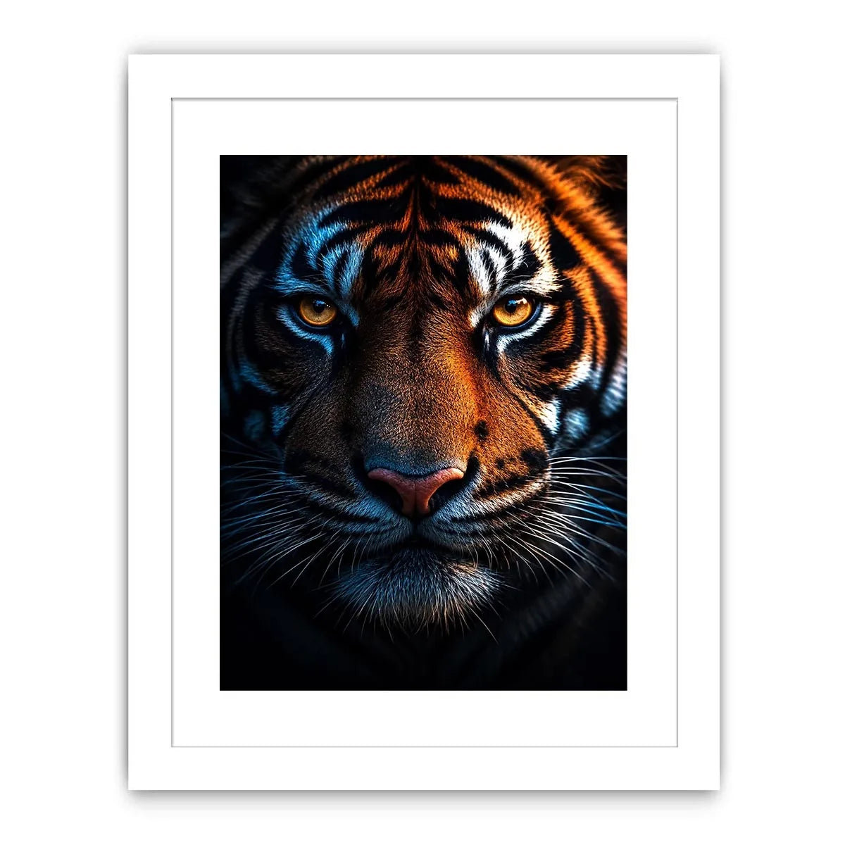   dramatic tiger portrait canvas art office