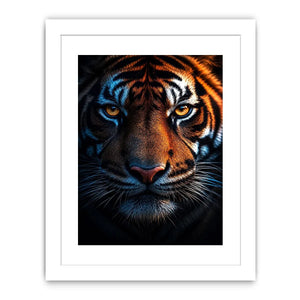   dramatic tiger portrait canvas art office