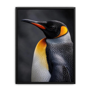   king penguin portrait canvas print bedroom