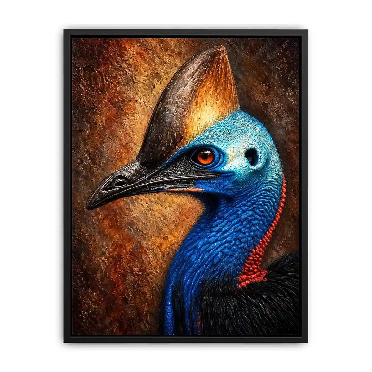   cassowary portrait wall art office