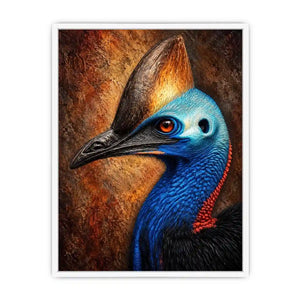   cassowary portrait wall art office