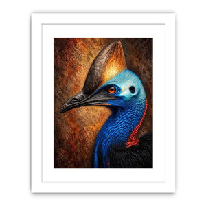  cassowary portrait wall art office