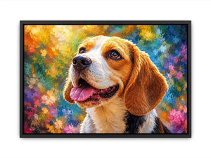   beagle dog canvas print living room