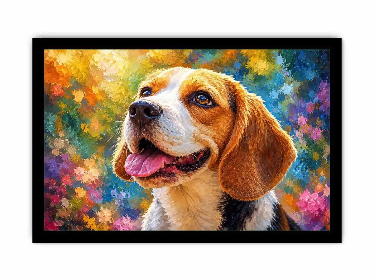   beagle dog canvas print living room