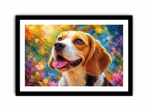   beagle dog canvas print living room