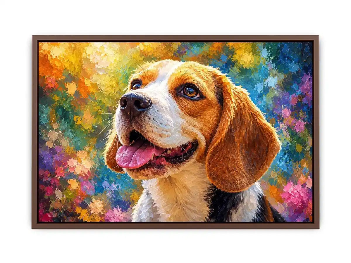   beagle dog canvas print living room